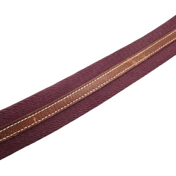 Dooney & Bourke | Women | Vintage Burgundy Leather Solid Brass Buckle Belt | 36 main image 12